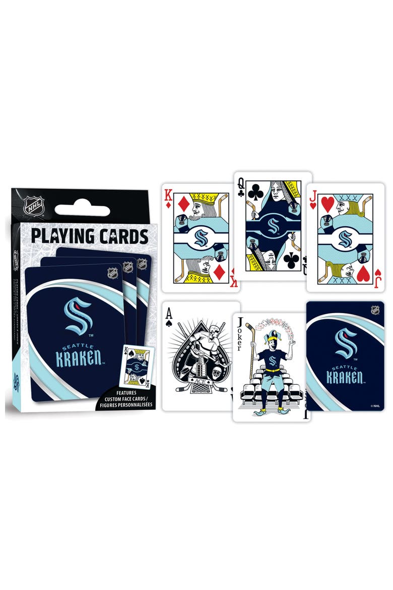 Seattle Kraken Playing Cards, Alternate, color, Multicolor
