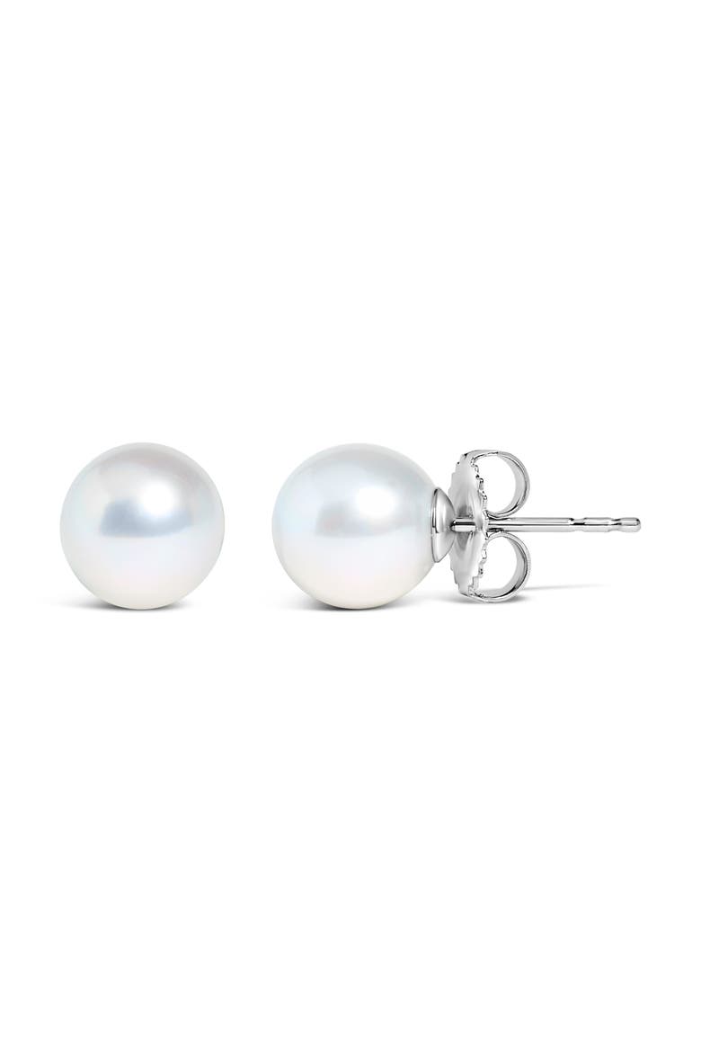 14K Gold 4.0-4.5MM Cultured Freshwater Pearl Solitaire Stud Earrings, Main, color, White