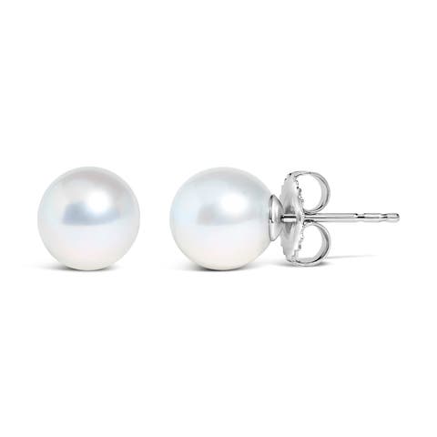 14k Gold 5-5.5MM Cultured Freshwater Pearl Solitaire Stud Earrings