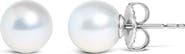 Haus of Brilliance 14K Gold 4.5-5MM Cultured Freshwater Pearl Solitaire Stud Earrings