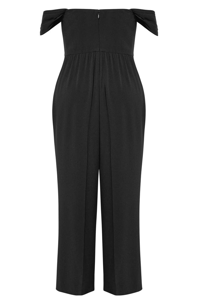 City Chic Gabriela Off the Shoulder Jumpsuit, Alternate, color, 