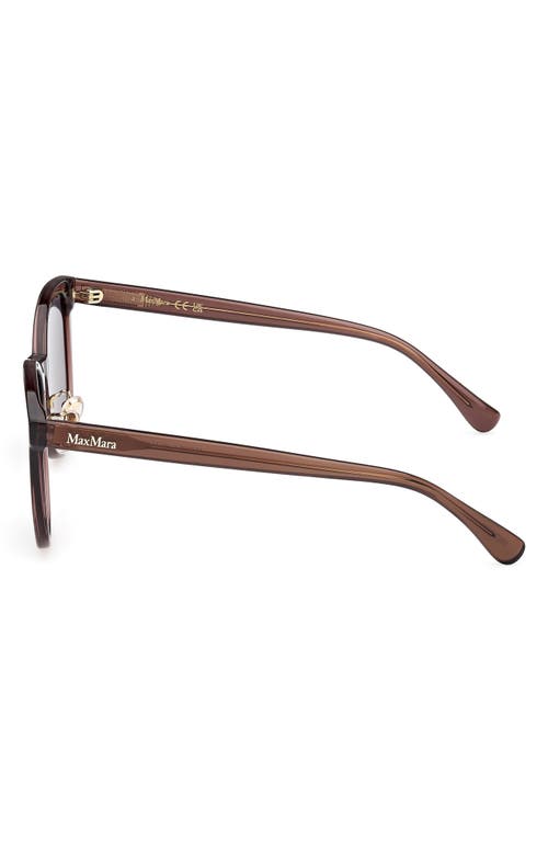 Max Mara 55mm Round Sunglasses In Brown