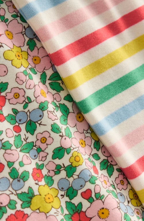 Shop Mini Boden Kids' Assorted 2-pack Fitted Two-piece Short Pajamas In Apple Blossom Multi