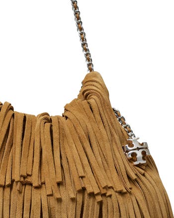 Mini Fleming Suede Fringe Hobo Bag