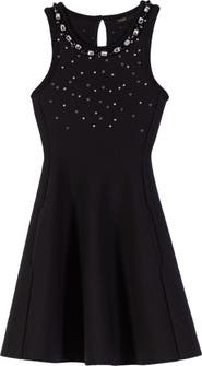 maje Jewelled skater dress