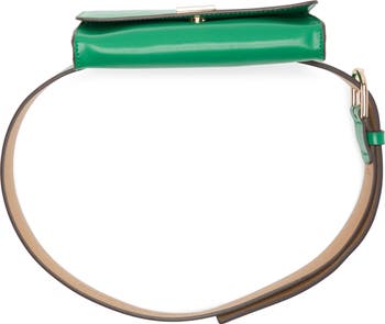 flap leather belt bag