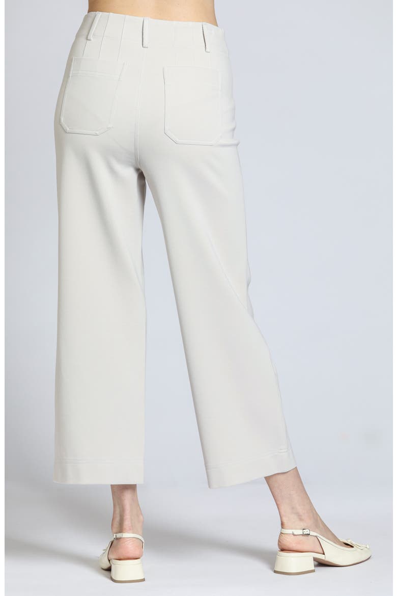 Ponte Wide Leg Crop Pants, Alternate, color, CHAMPAGNE