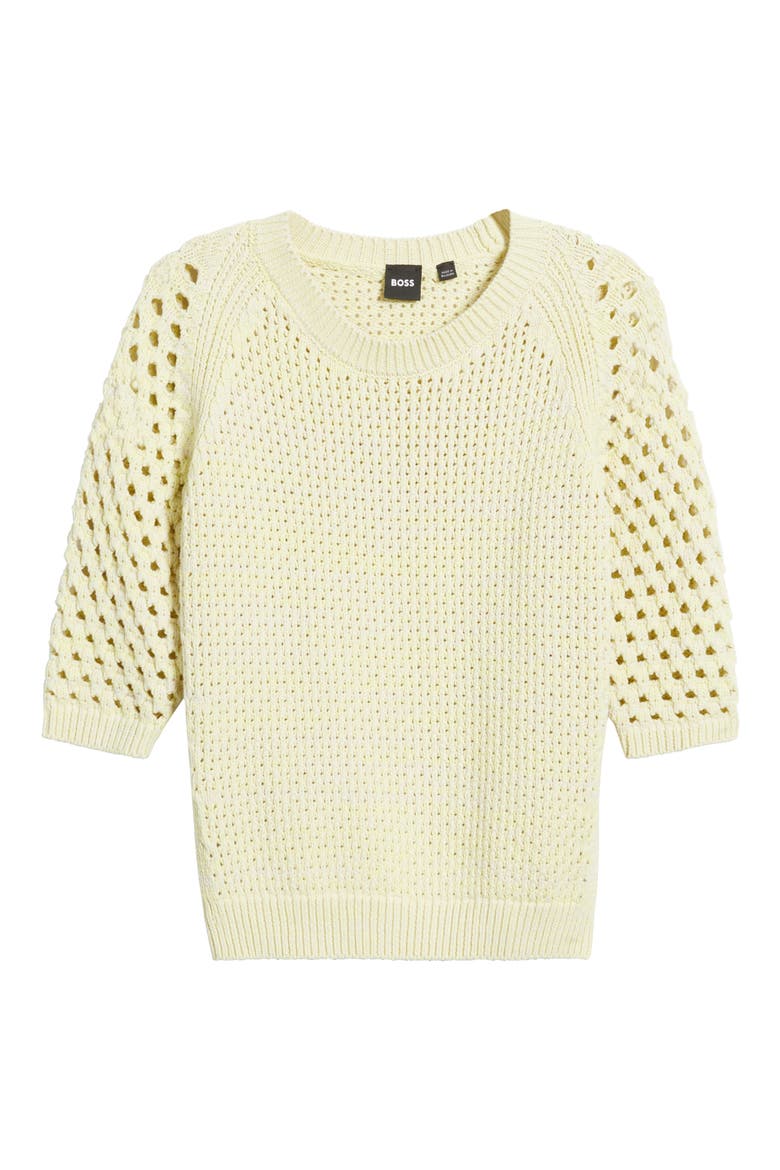 Funima Cotton Blend Open Stitch Sweater, Alternate, color, OPEN MISC