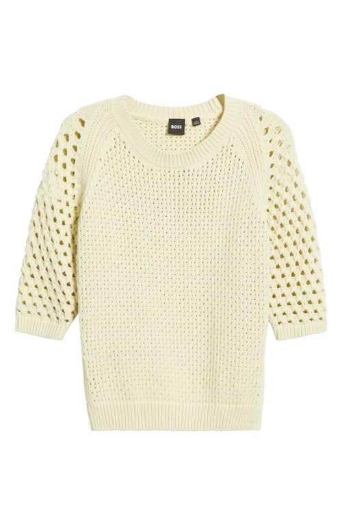 Hugo Boss Boss Funima Cotton Blend Open Stitch Sweater