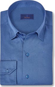 David Donahue Neat Print Sport Shirt