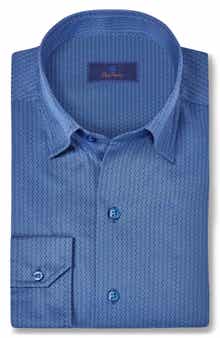 David Donahue Neat Print Sport Shirt