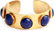 NEST Jewelry Lapis Hammered Cuff Bracelet