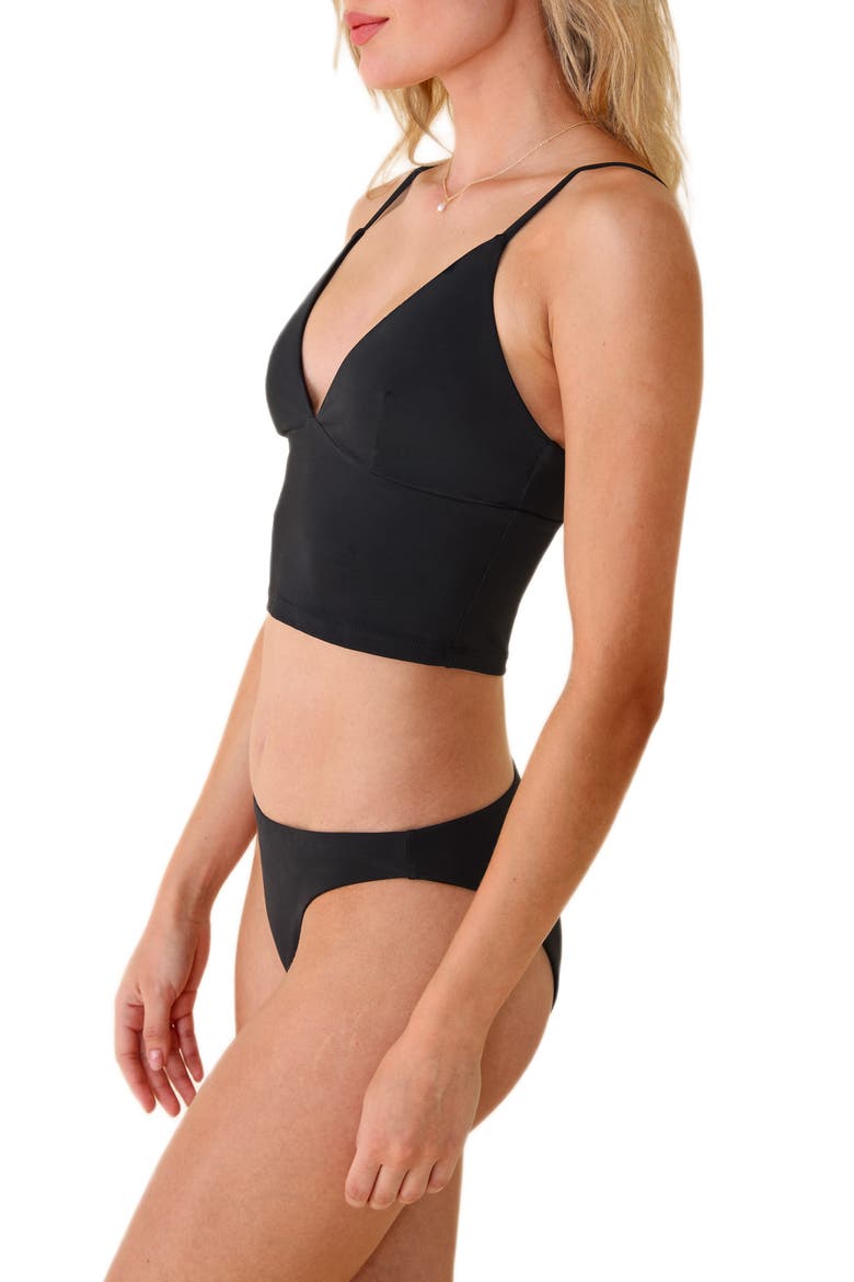 Lanikai Crop Tankini Top, Alternate, color, BLACK