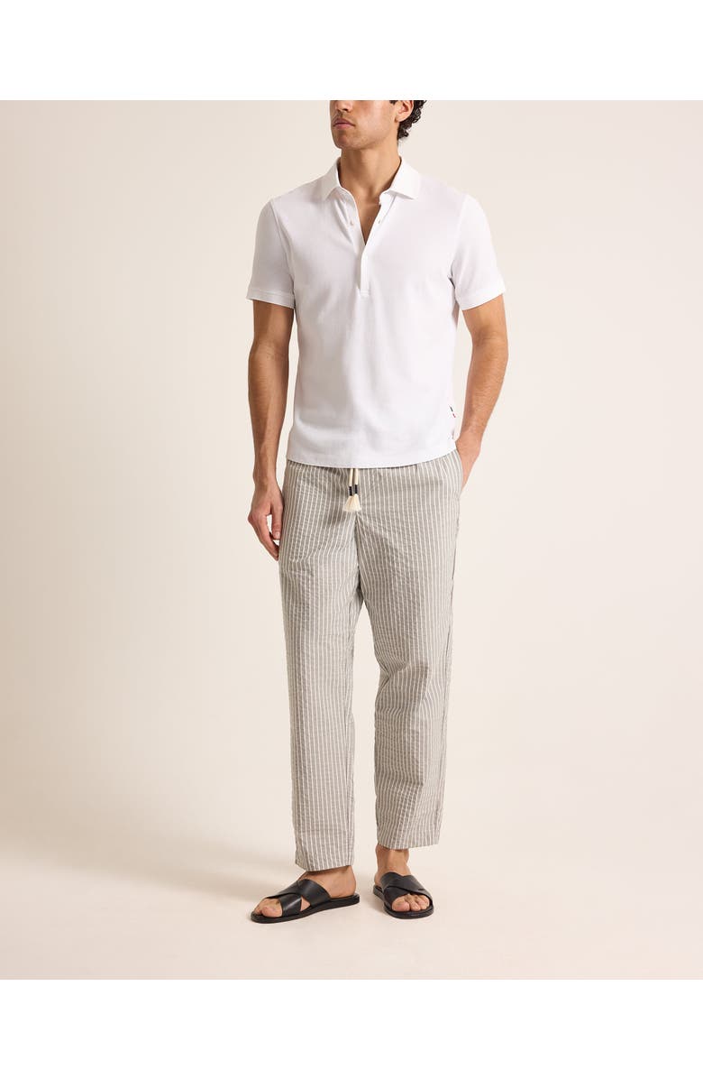 Orlebar Brown Bruno Pique Classic Fit Pique Polo, Main, color, White