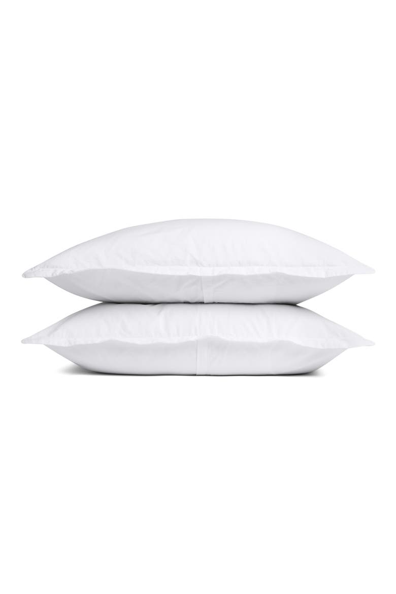 Set of 2 Brushed Cotton Shams, Main, color, WHITE