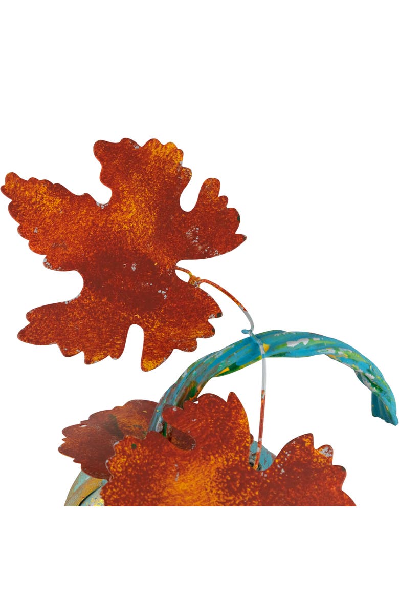Northlight Gourd Metal Fall Harvest Decoration - 14" - Gold and Orange, Alternate, color, Gold