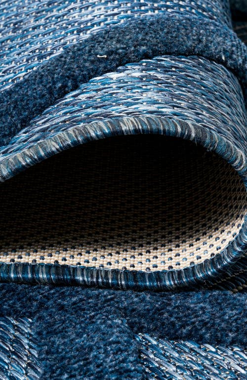 Jonathan Y Salines Diamond Trellis Indoor/outdoor Area Rug In Blue