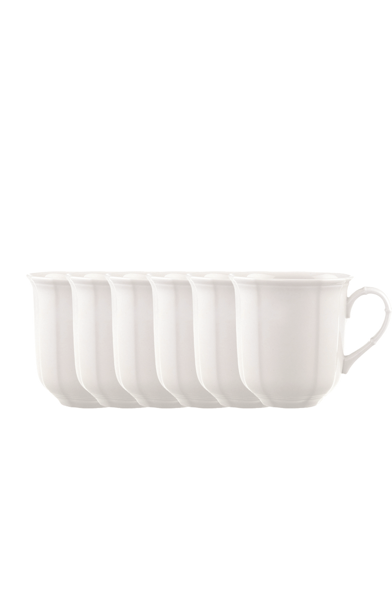 Villeroy & Boch Manoir Mug Set of 6, Main, color, White