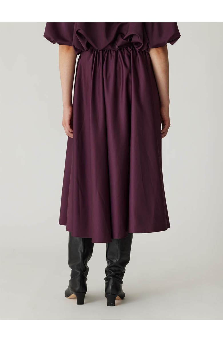 Rebecca Taylor Techy Sateen Skirt, Alternate, color, Plum