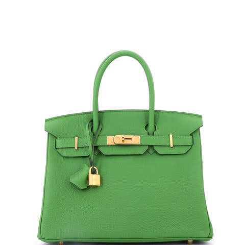 Birkin Handbag Green Togo with Gold Hardware 30