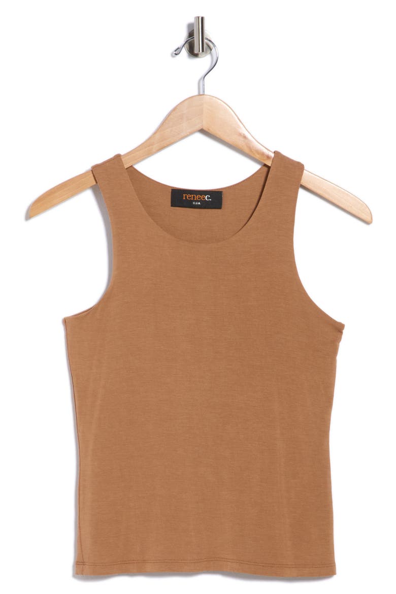 Fitted Tank Top, Alternate, color, MAPLE