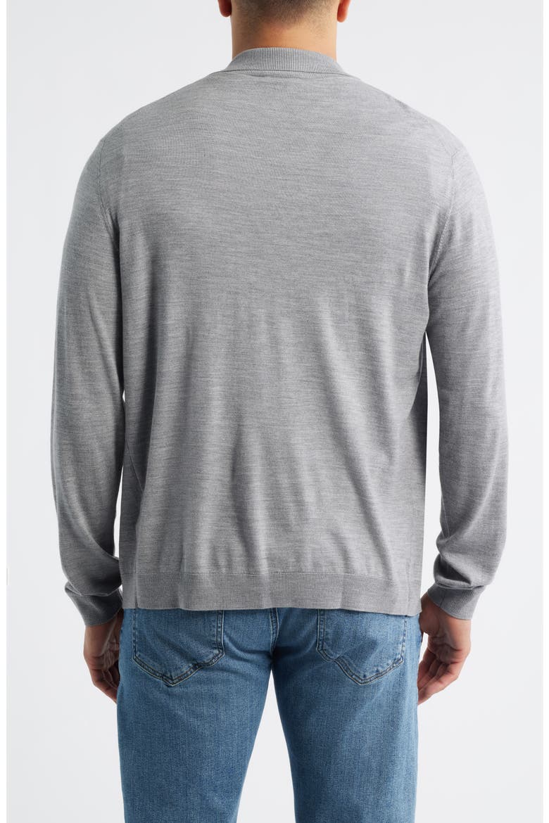Crown Crafted Merino Wool Cardigan, Alternate, color, GALE GREY