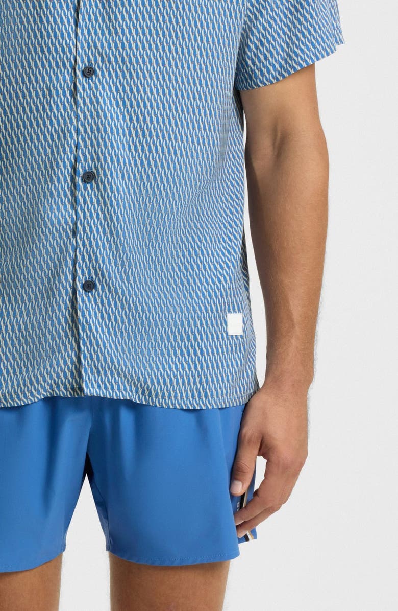 BOSS Beach Camp Shirt, Alternate, color, Blue