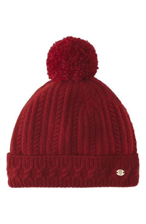 Annette Cashmere Pom Beanie