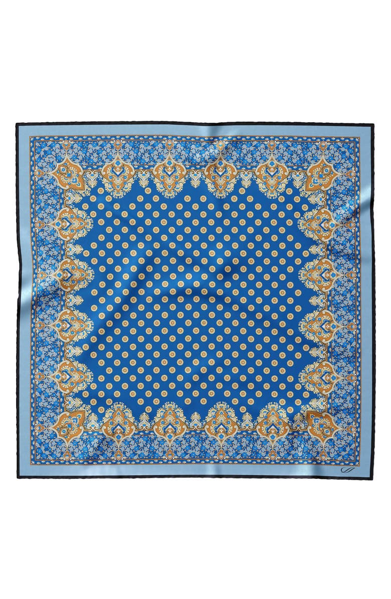 Elizabetta Filippo - Hand Rolled Silk Neckerchief for Men, Main, color, Azure