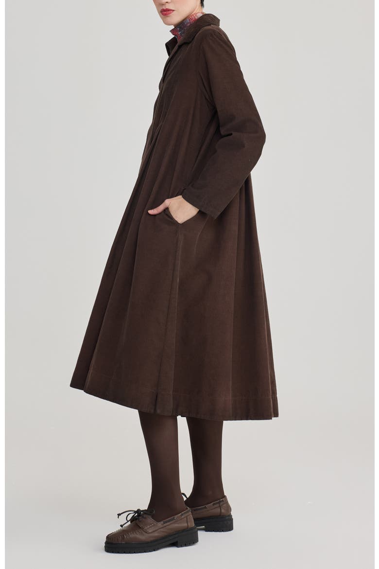 Thea Velvet Shirt Dress, Alternate, color, Brown