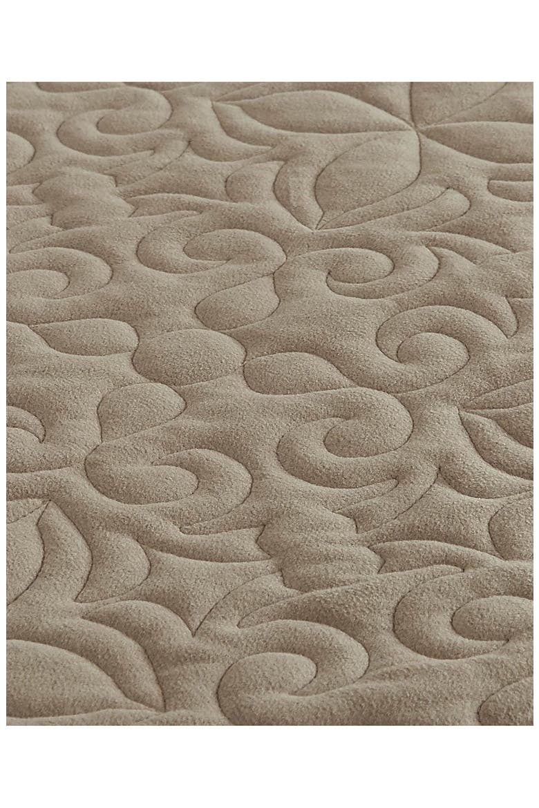 Astor Velvet Quilt Set, Alternate, color, BROWN