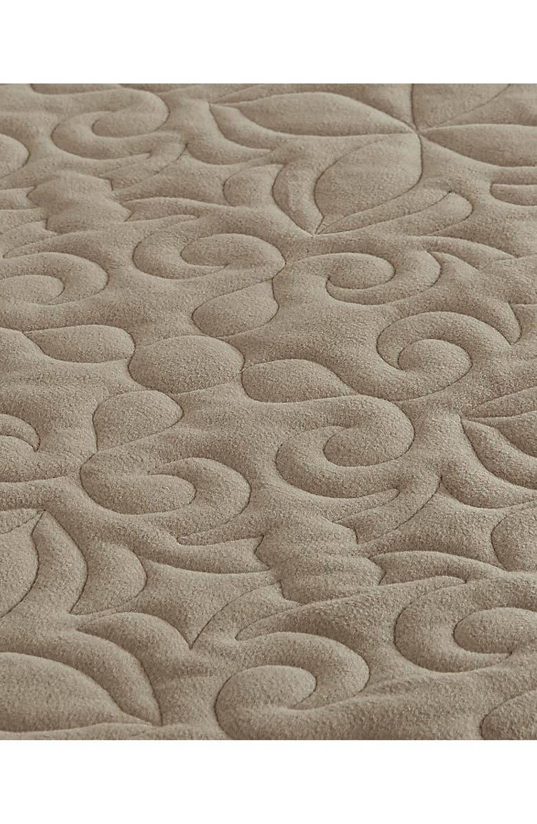 BCBG Astor Velvet Quilt Set, Alternate, color, Brown