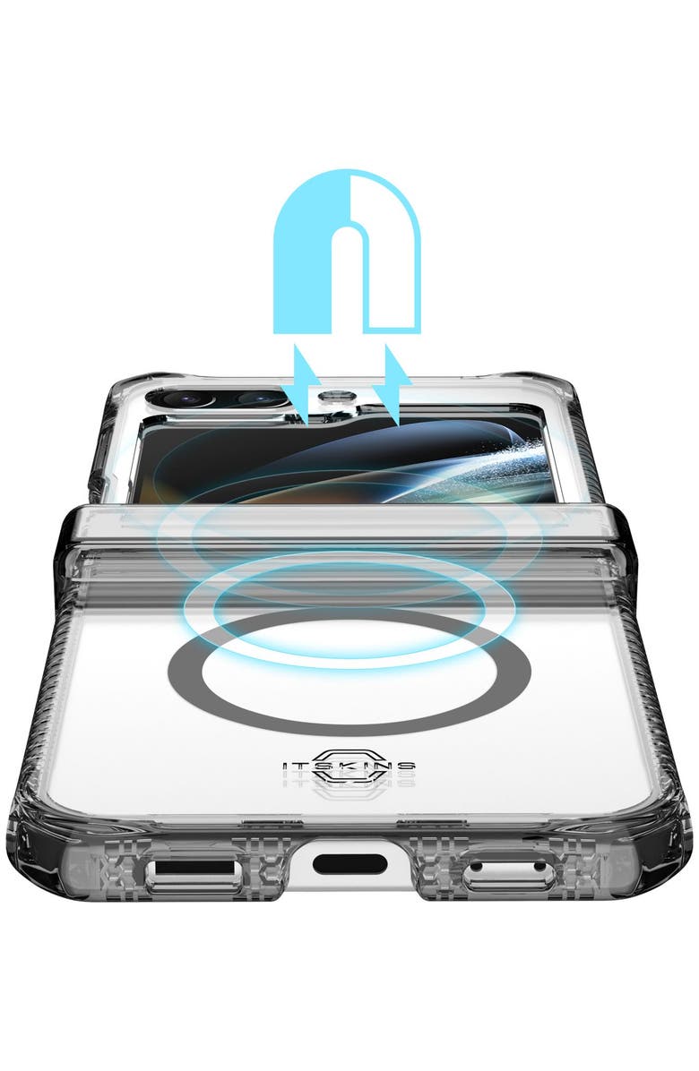 ITSkins Supreme_R Hinge MagSafe Case for Samsung Galaxy Z Flip5, Alternate, color, Black