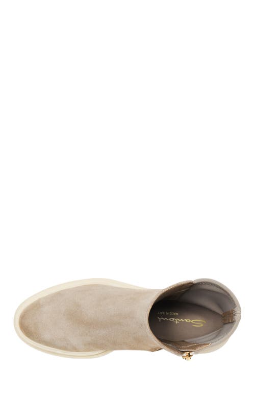 Santoni Beige Suede Ankle Boot In Natural