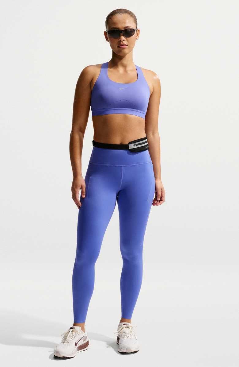 Nike Swift Dri-FIT High Support Sports Bra, Alternate, color, Sapphire/ Silver