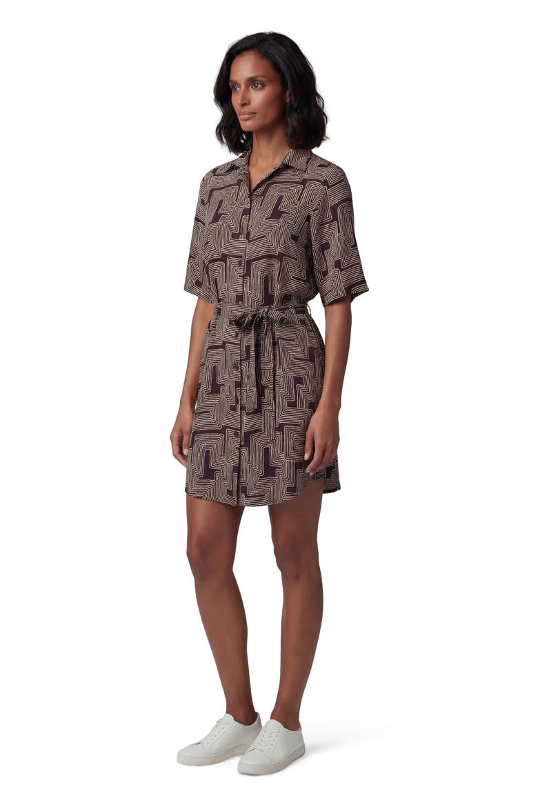Inter Twine Womens Wrap Shirt Dress, Alternate, color, INTER TWINE BLACK