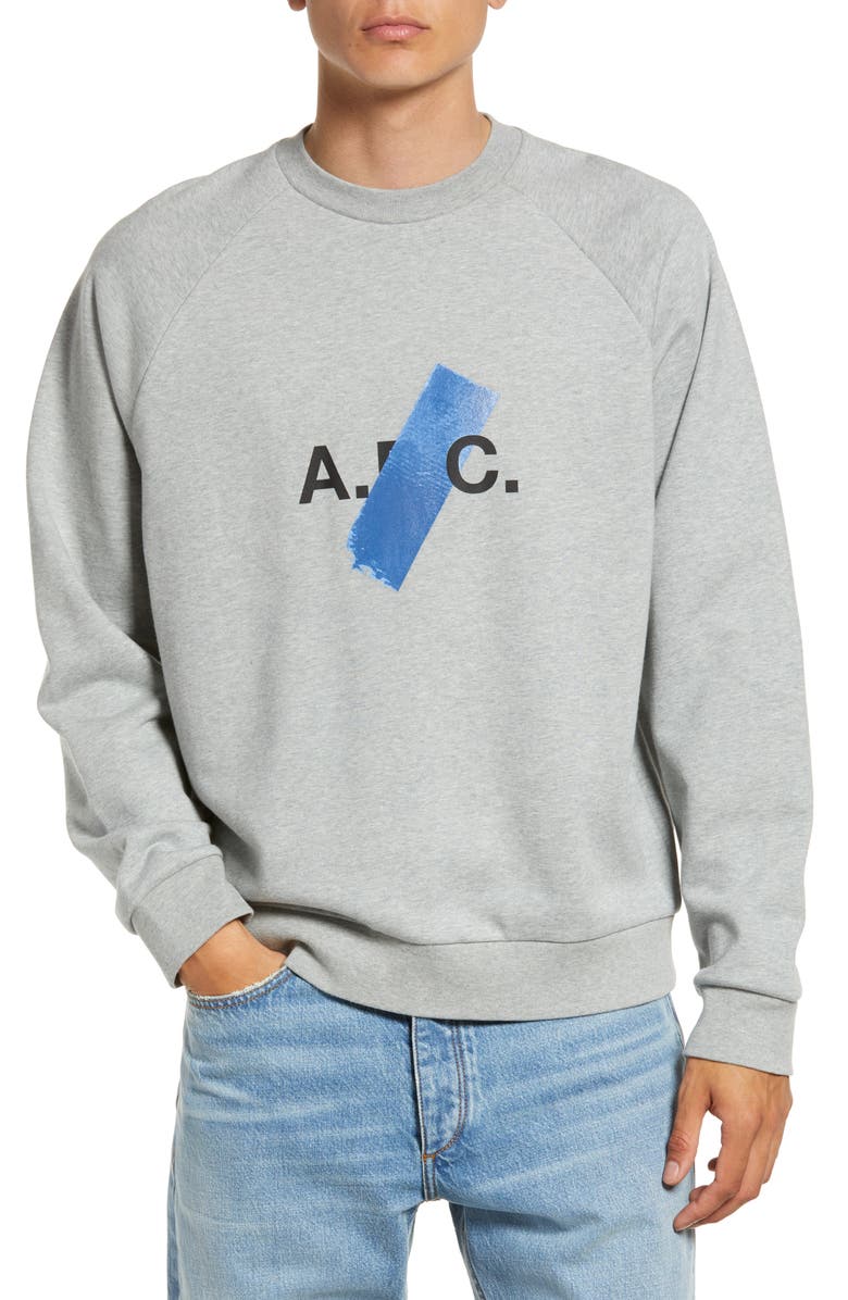 A.P.C. Men's Shiba Crewneck Sweatshirt, Main, color, 