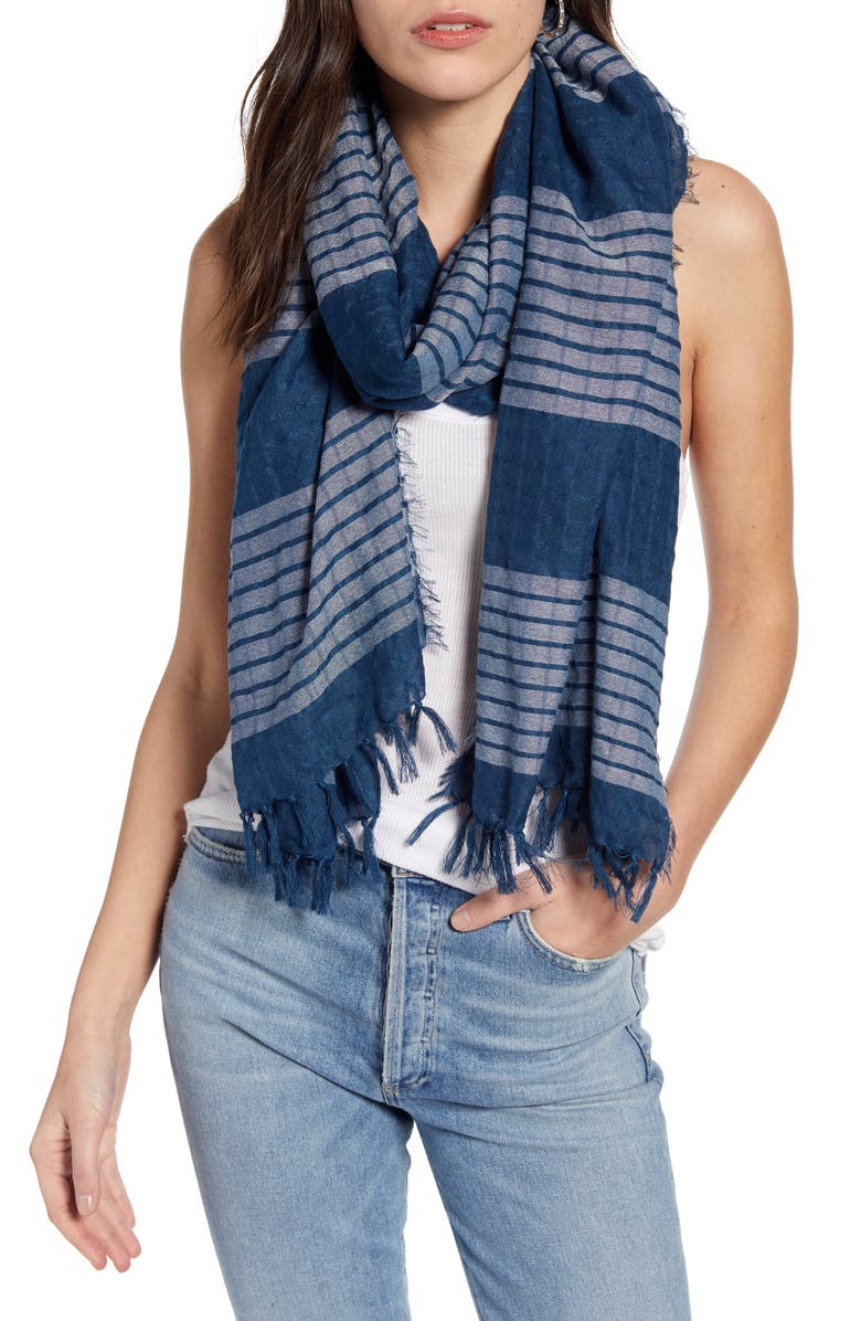 Treasure & Bond Stripe Wrap Scarf, Main, color, 
