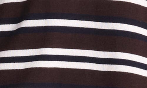 Twp Stripe Oversized Cotton & Silk T-shirt In Midnight/ivory/chocolate