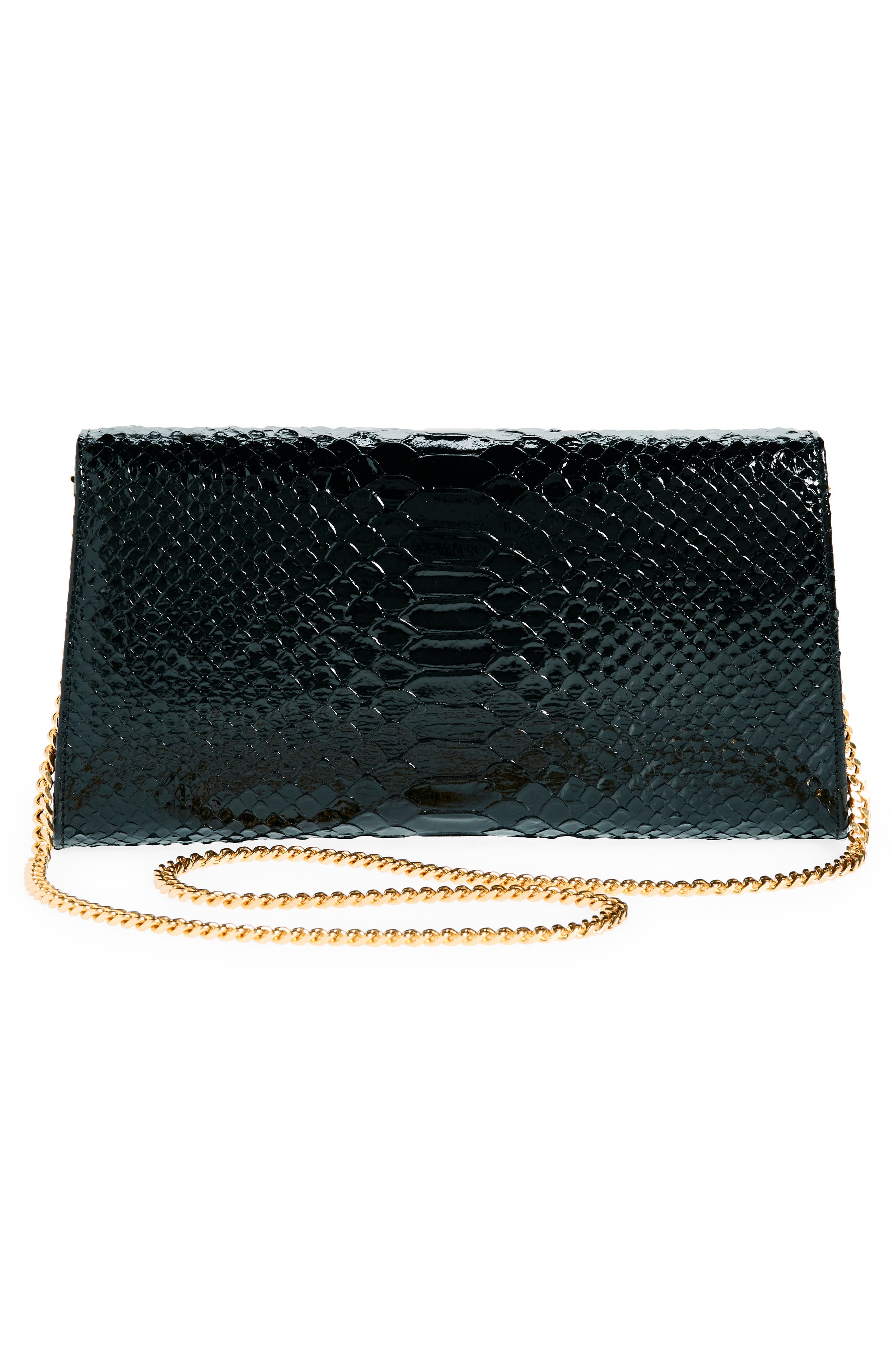 TOM FORD Nobile Python Embossed Leather Clutch, Alternate, color, 
