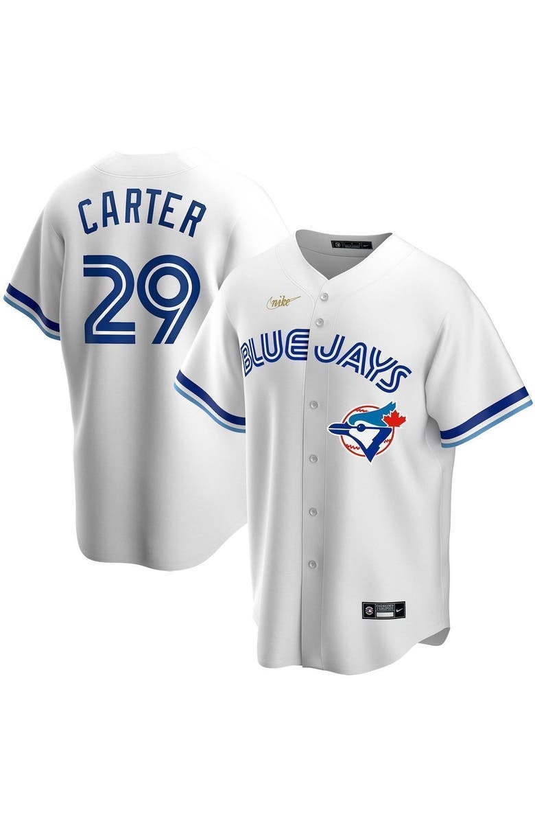 Nike Men's Nike Joe Carter White Toronto Blue Jays Home Cooperstown Collection Player Jersey, Main, color,