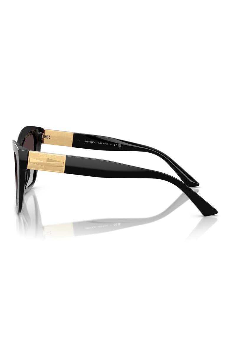 54mm Gradient Cat Eye Sunglasses, Alternate, color, BLACK / GRADIENT GREY