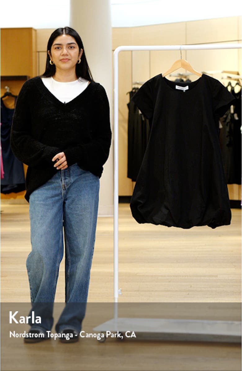 Chandler Bubble Hem Cotton Blend Minidress, sales video thumbnail