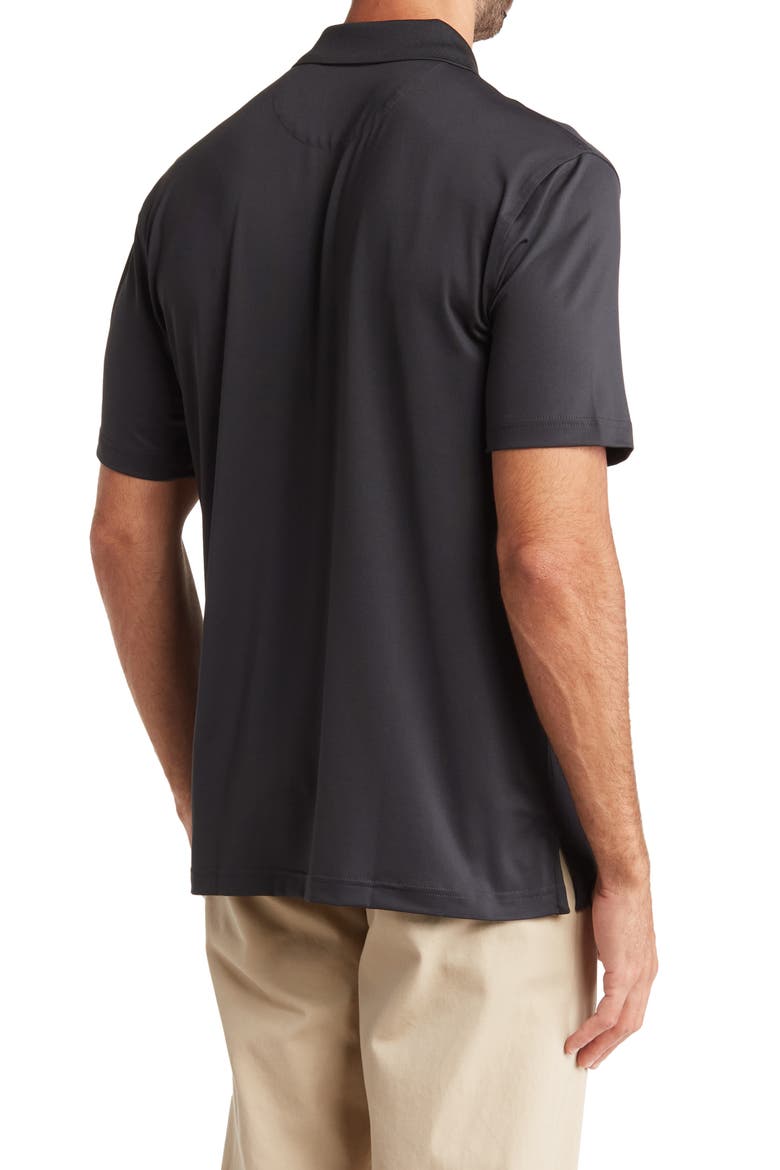 Short Sleeve Knit Polo, Alternate, color, BLACK