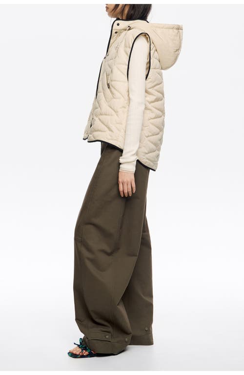 Bimba Y Lola Padded Vest Hood In White