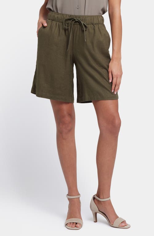 Nydj Breezy Bermuda Shorts In Bay Leaf