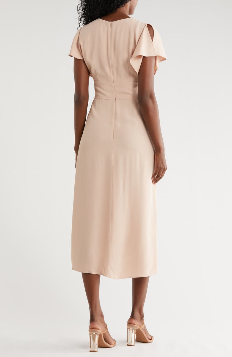 BOSS Dawinga Flutter Maxi Dress, Alternate, color, Light/ Pastel Brown