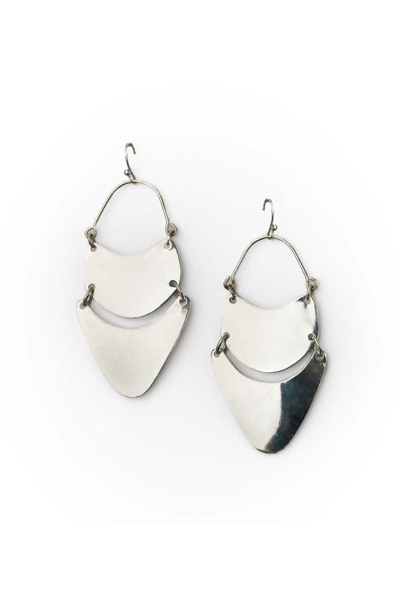 Iyla Geometric Statement Earring, Main, color, Silver