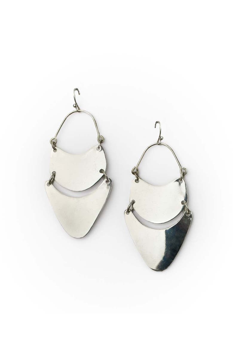 Matr Boomie Iyla Geometric Statement Earring, Main, color, Silver