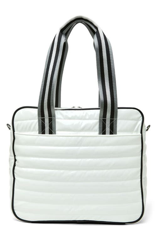 Think Royln Sporty Quilted Pickleball Bag In White Patent